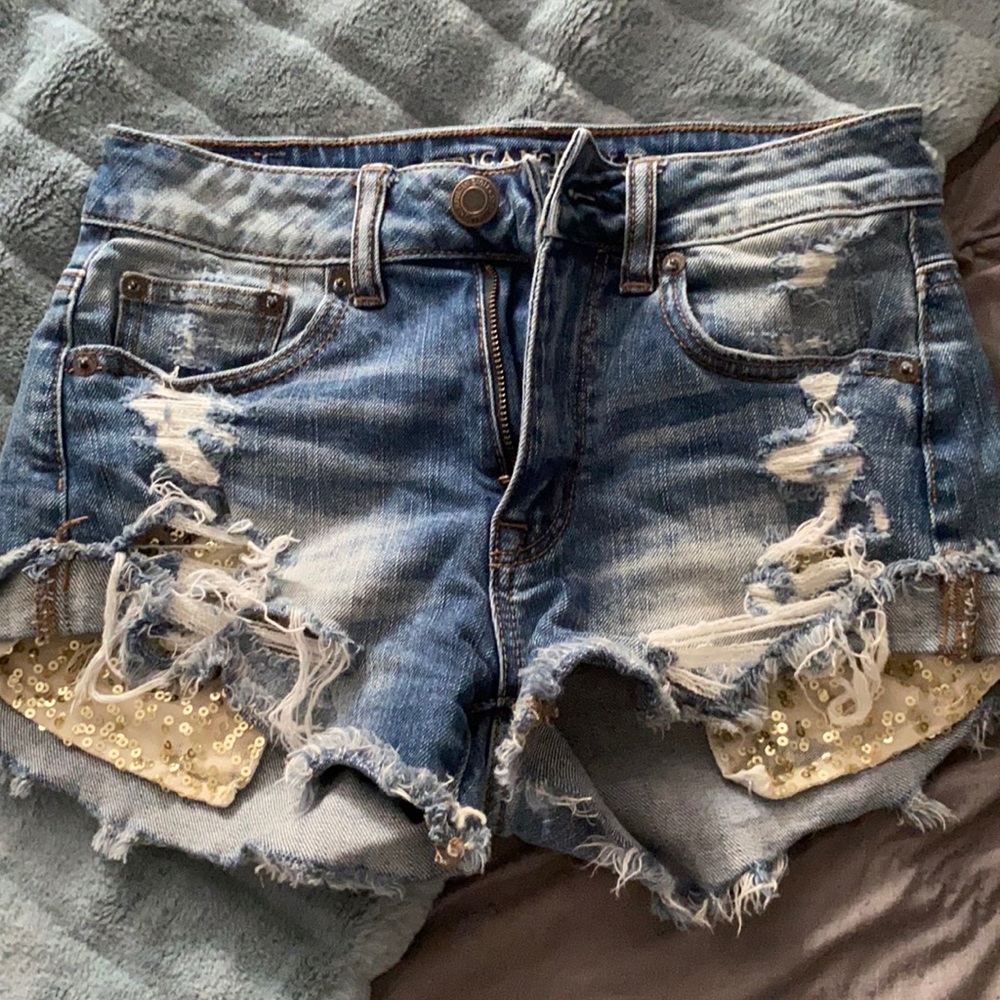 Denim shorts